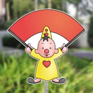 Geboortebord tuin | Bumba met spandoek - geel