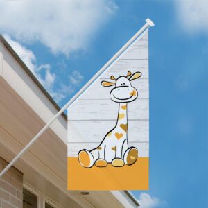 Geboortevlag gevelvlag giraffe steigerhout geel