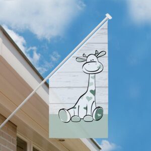 Geboortevlag gevelvlag giraffe steigerhout groen