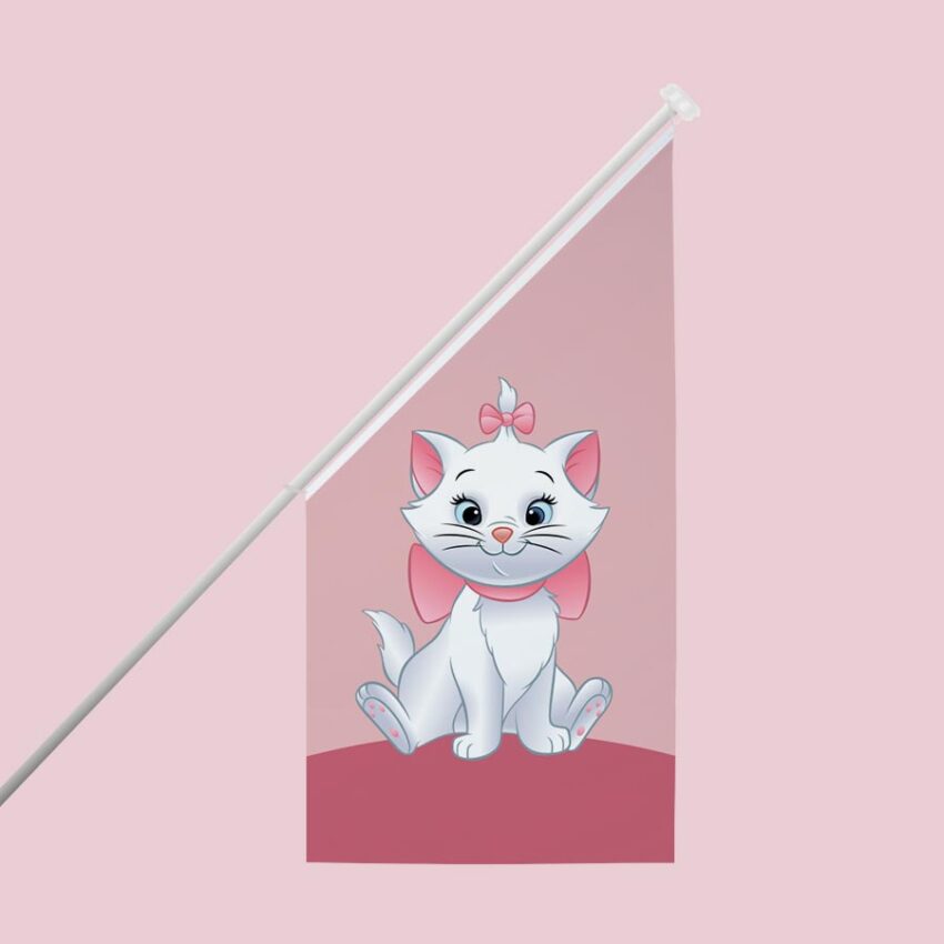 Geboortevlag kioskvlag aristokatten marie roze